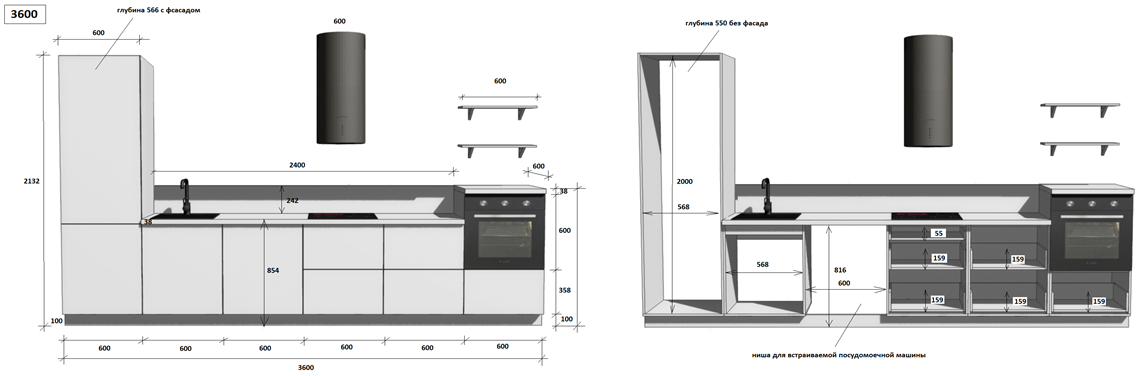 КГ 3600 ПВХ, Белый софт матовый Арника РМ в.9
