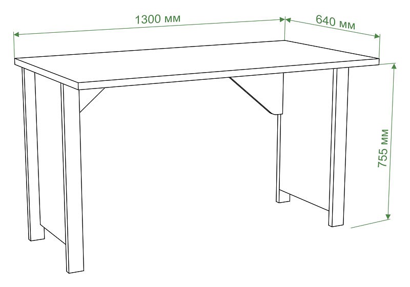 Стол письменный Бартоло СТД-130