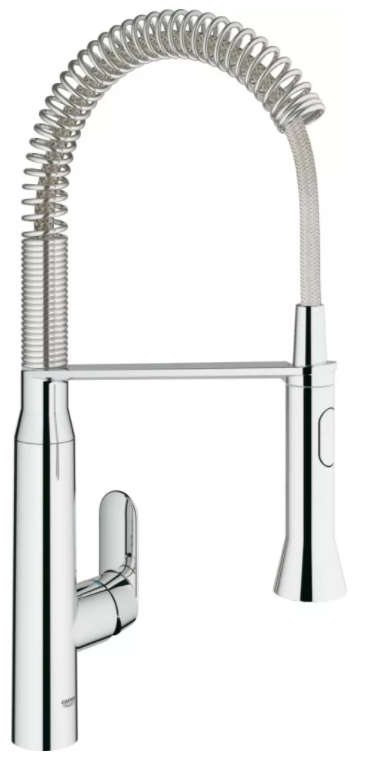 31379000 K7 Смеситель для мойки на одно отверстие, профессиональный, уменьшенный вариант, хром