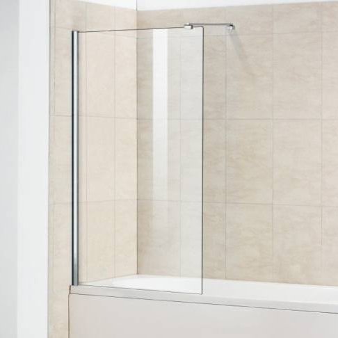 CADA XS CK TW2 09014 VPK Шторка на ванну (включая стабилизатор), неподвижный сегмент, H=1400, L=900, стекло прозр. ESG Clean