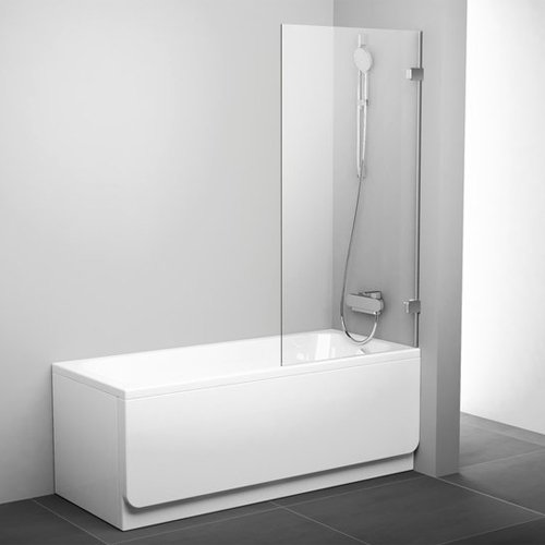 BVS1-80 хром+транспарент, шторка для ванны BVS1-80 хром+транспарент, шторка для ванны