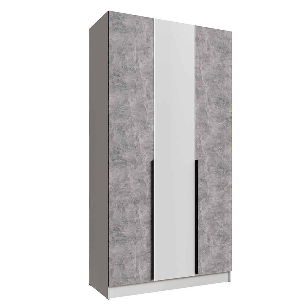 Шкаф Мадрид (1,2) без зеркала белый/ателье светлое Шкаф Мадрид (1,2) без зеркала белый/ателье светлое