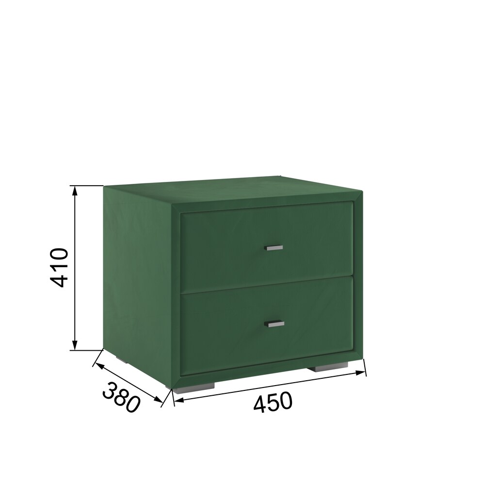 Тумба прикроватная интерьерная, Изумруд