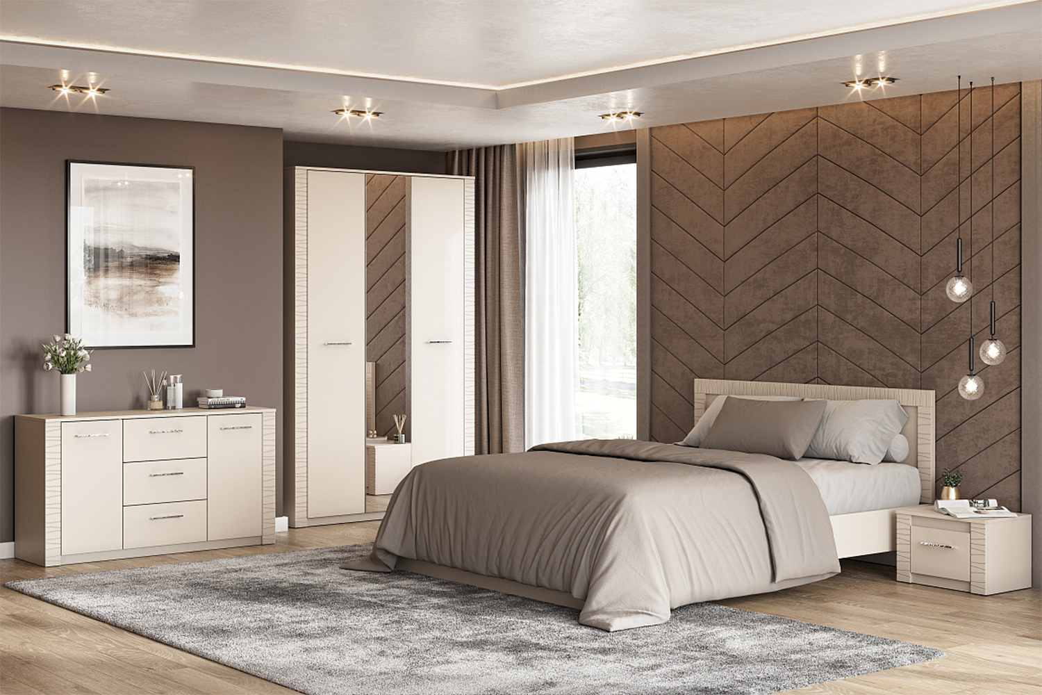 Тумба прикроватная Калипсо, Бежевый