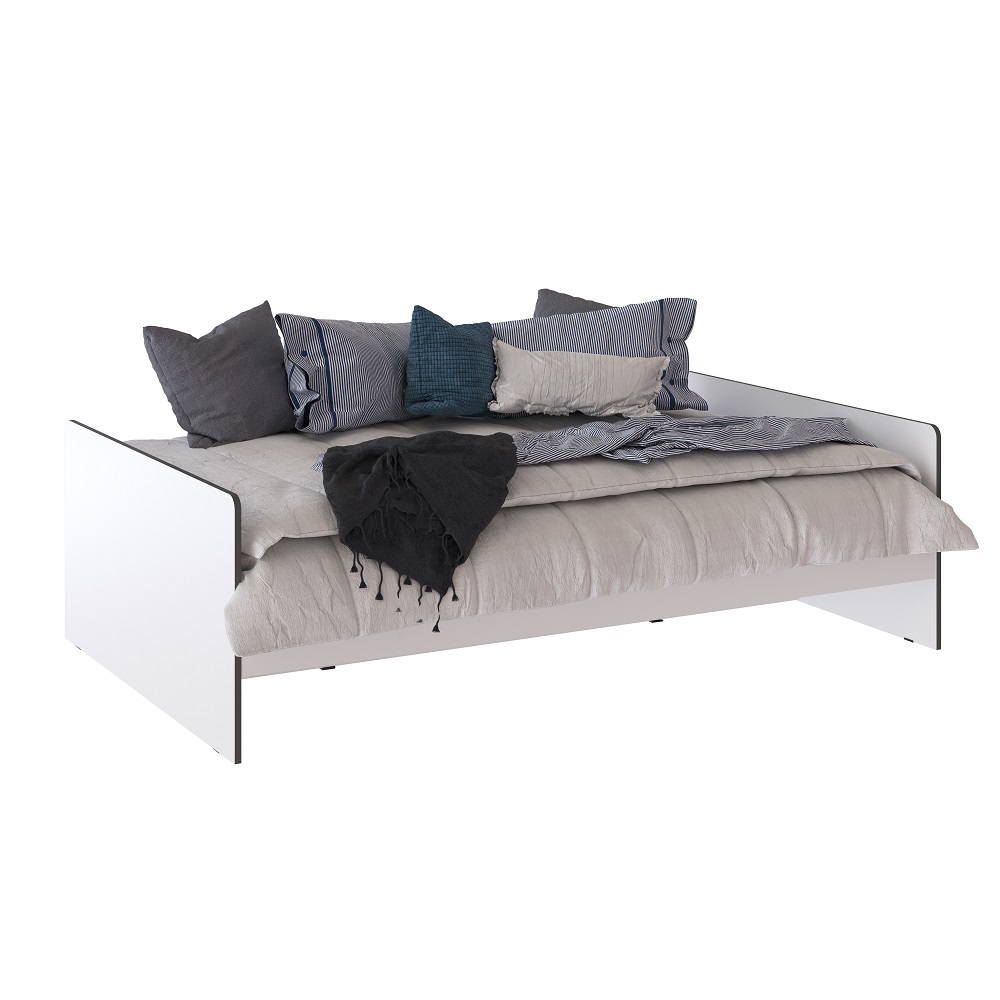 Кровать Асцелла 120х200, Белый, Графит серый Кровать Асцелла 120х200, Белый, Графит серый