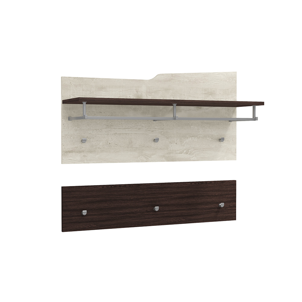 Вешалка Лючия 33.24, Бетон пайн белый, Венге