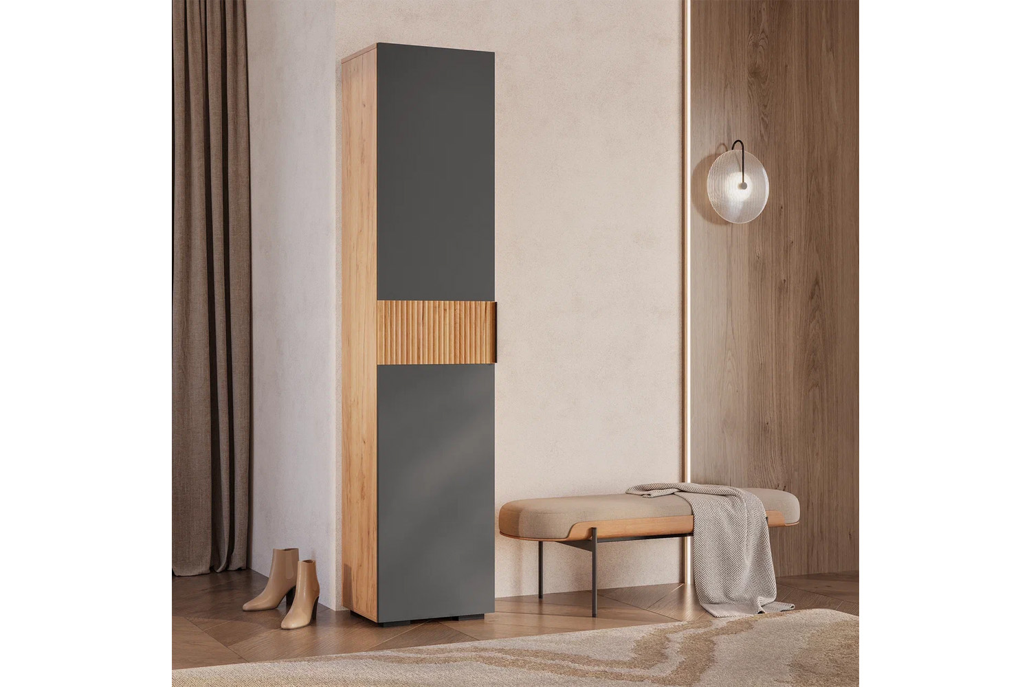 Пенал "Сандра" ПН-01 Крафт/Графит/Тортуга (M27)