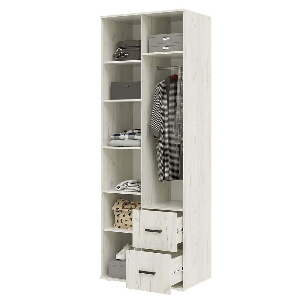 Шкаф двухстворчатый (800), Дуб крафт белый