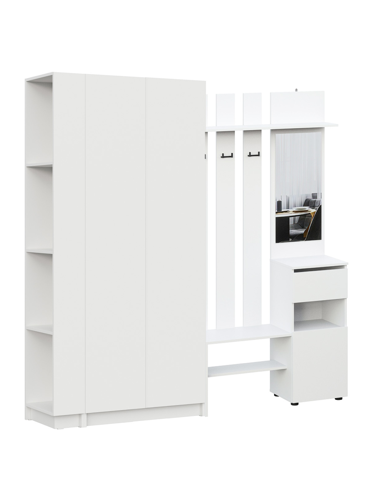 Прихожая Бали, Белый. Комплект 10