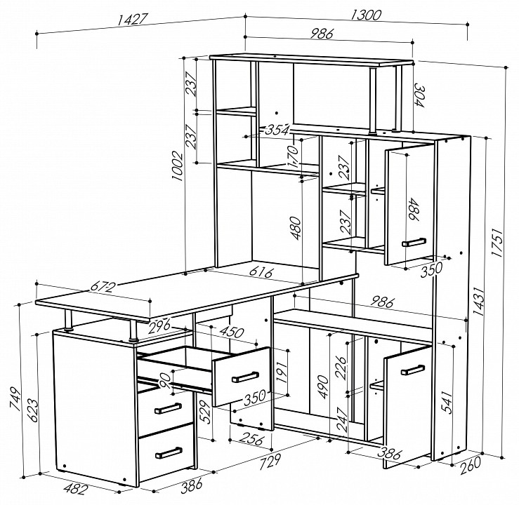 Стол компьютерный КС 15