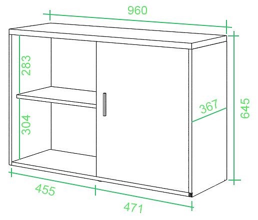 Тумба комбинированная Домино Lite ТБЛ-2