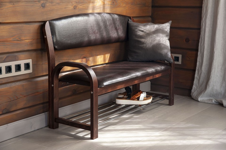 Банкетка-стеллаж для обуви Сириус