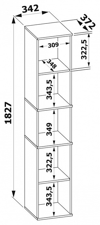 Стеллаж-колонка ШУ-10