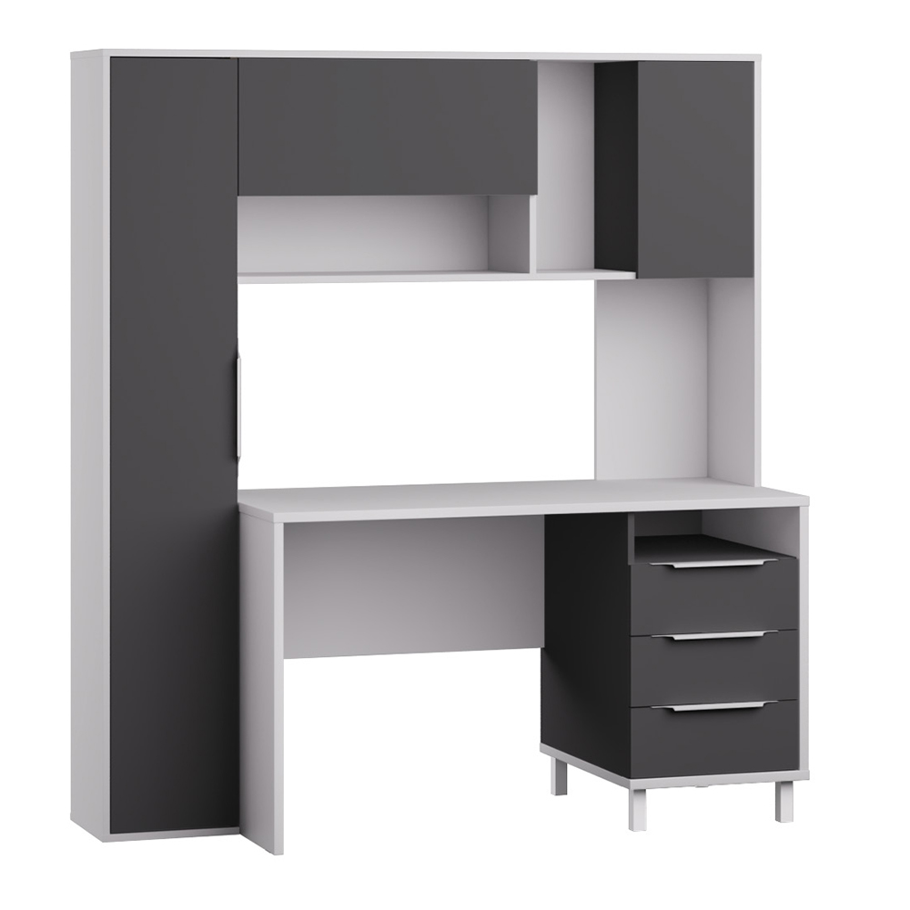 Стол рабочий Комфорт 12.95 N, Белый, Серый