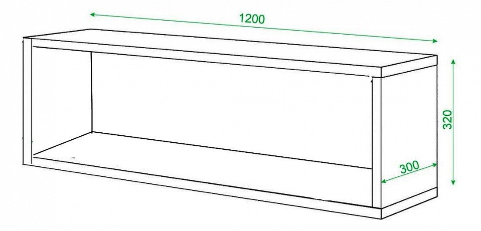 Полка книжная Домино ПК-30 К