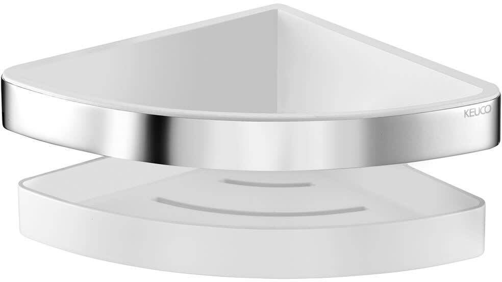 12757010000 COLLECTION MOLL Угловая корзинка для душа, белая, хром