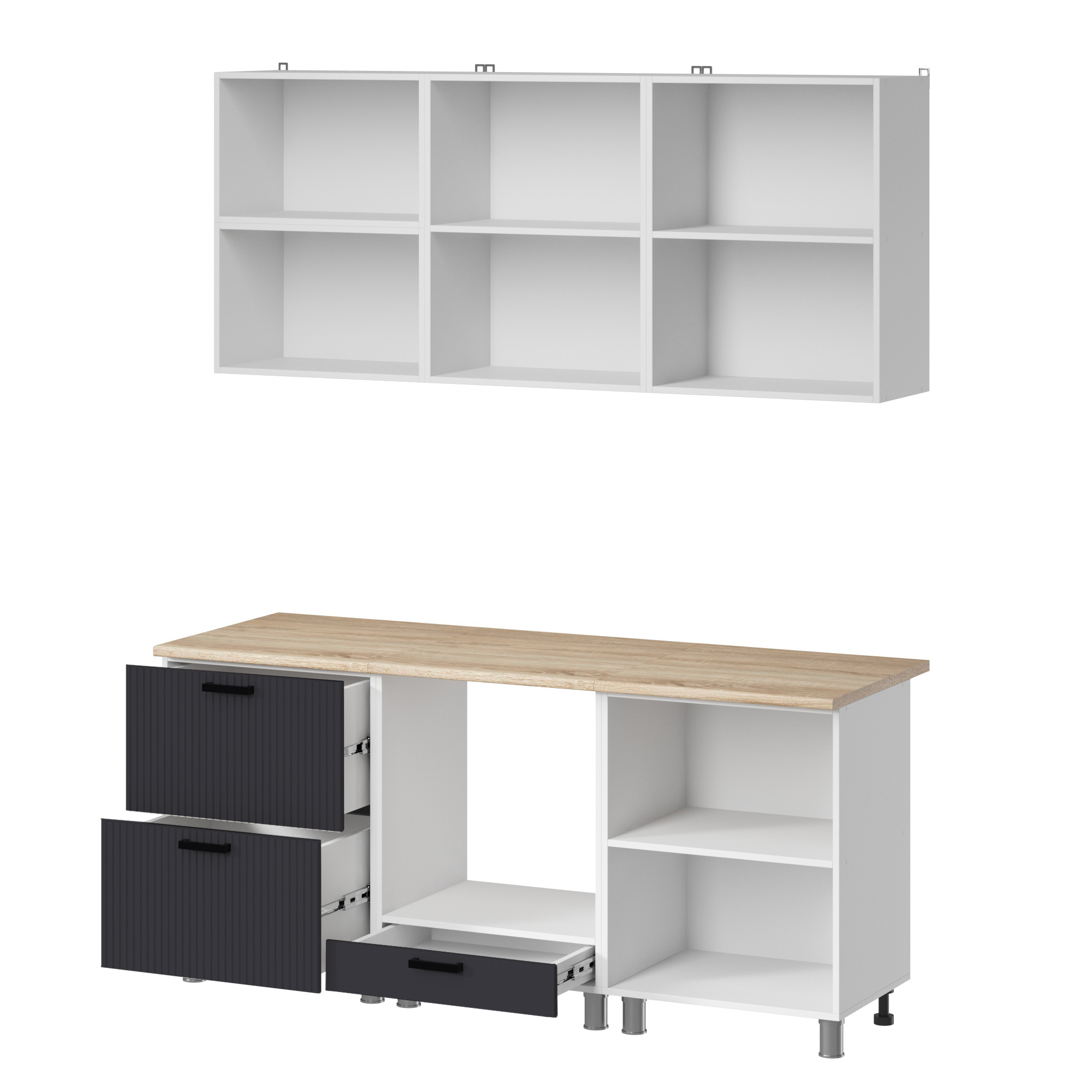 МК Аленушка 1,8м Лотос Сталь,скоба антрацит,сонома