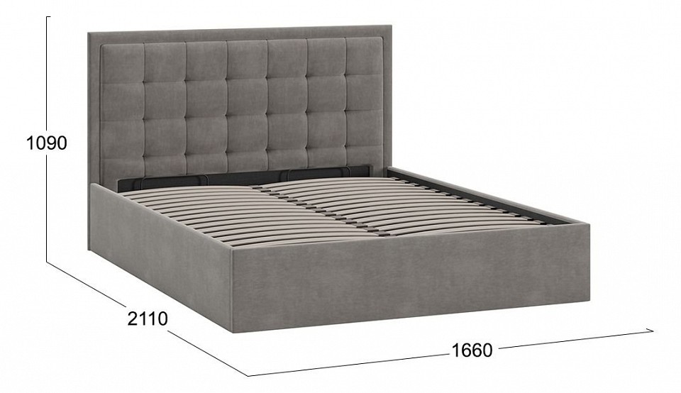 Кровать двуспальная Ника с ПМ