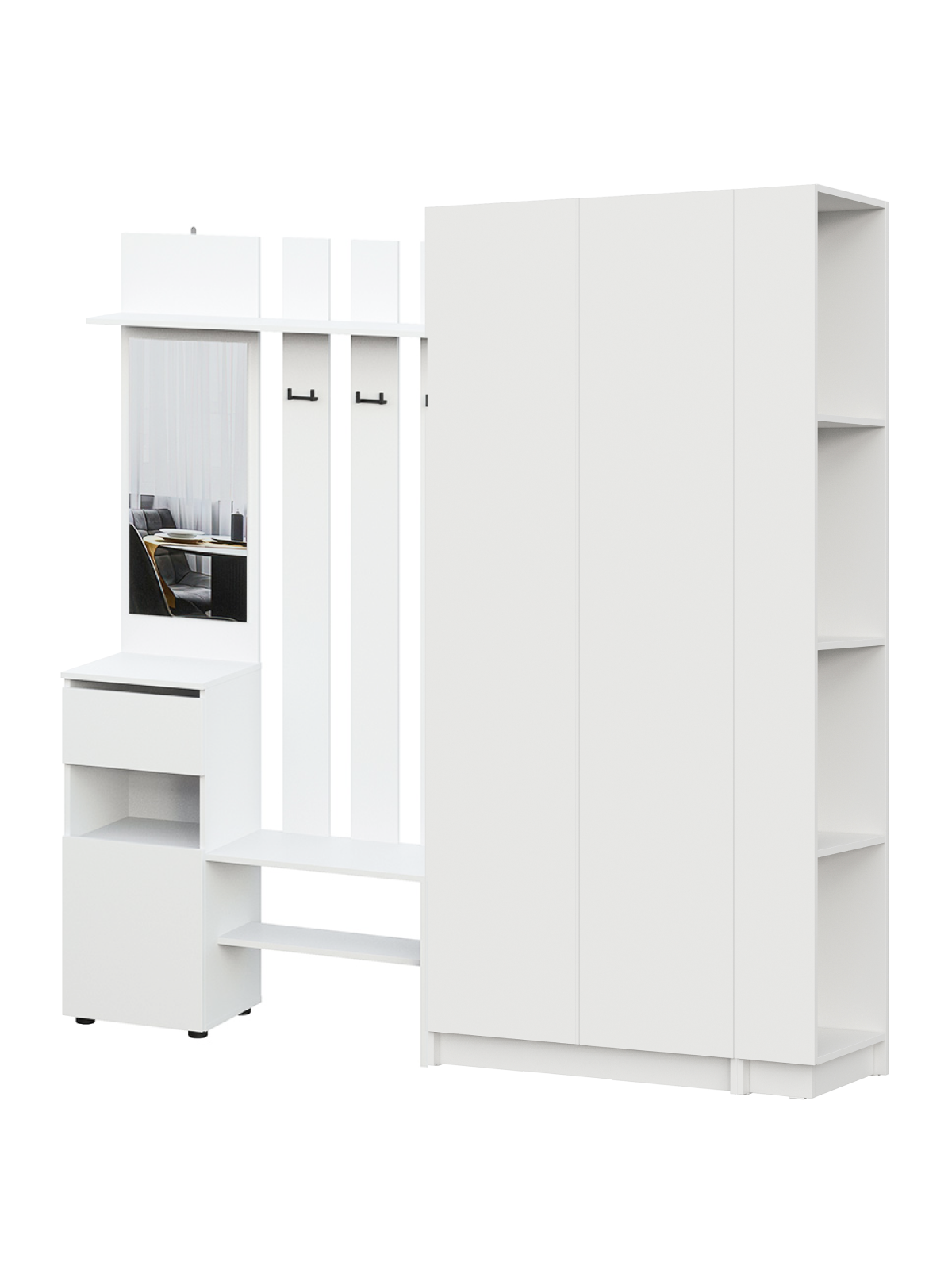 Прихожая Бали, Белый. Комплект 10