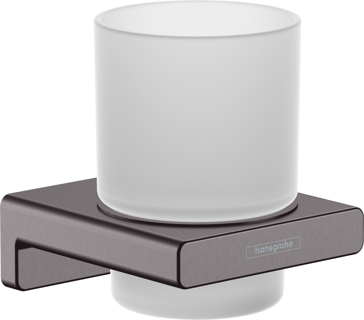 41749340 HG AddStoris стакан с держателем, шлиф.черный хром