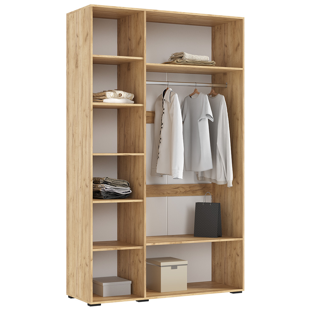 Шкаф трехстворчатый Флэш (1350), Браш Мени Грин, Дуб крафт