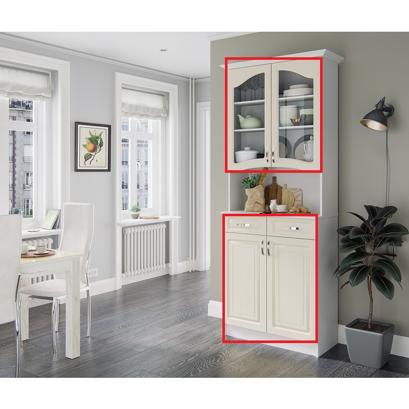 Фасад Буфет Прованс 08 , Клен кремовый