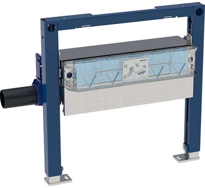 111.591.00.1 Инсталляция Geberit Duofix для душевых систем, 50 см, с водоотводом в стене, высота стяжки для напольного стока 90–200 мм