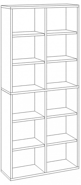 Шкаф книжный Домино СУ(ш2в2)+4ФГ Шкаф книжный Домино СУ(ш2в2)+4ФГ