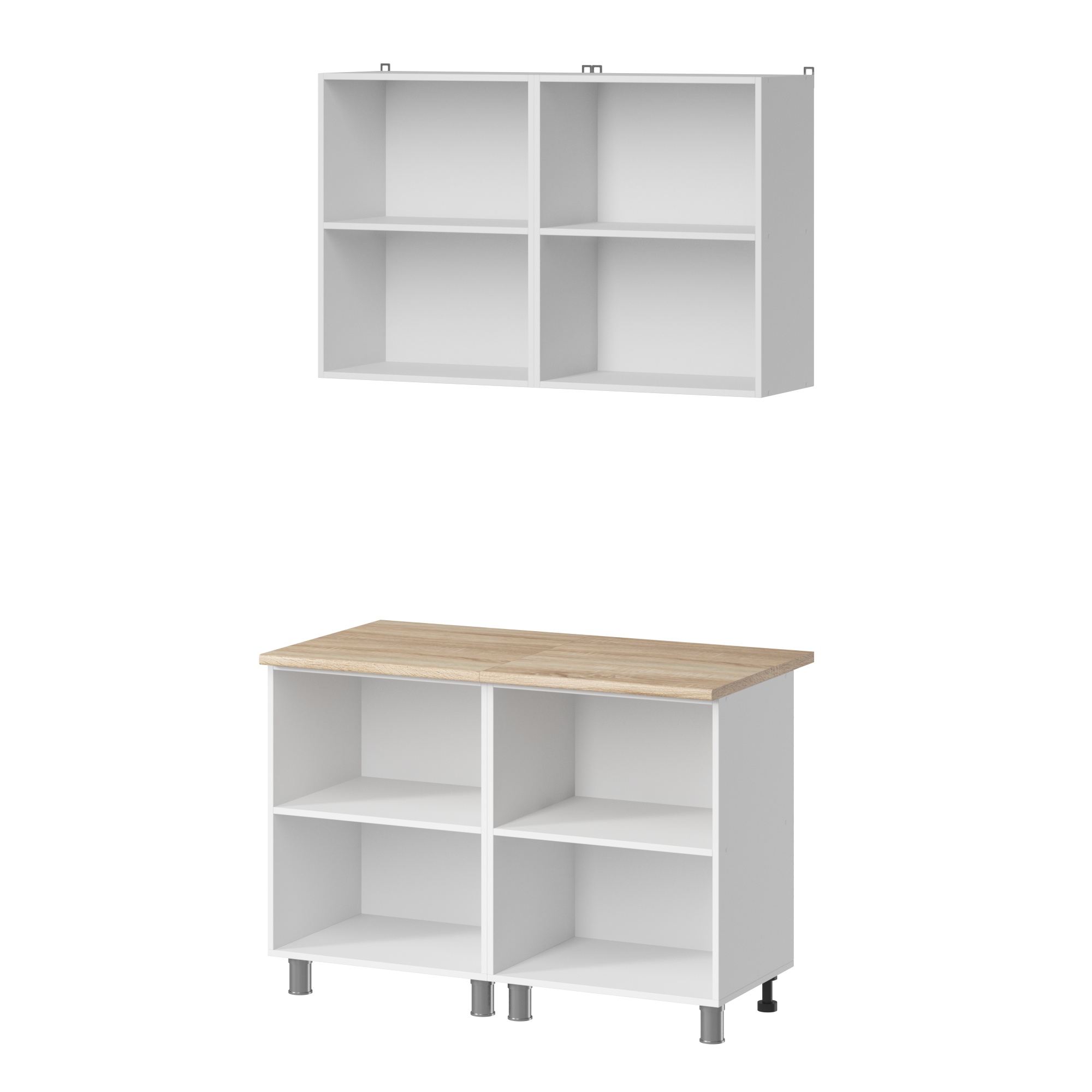 МК Аленушка 1,2м Астра Молочный,скоба черный,сонома