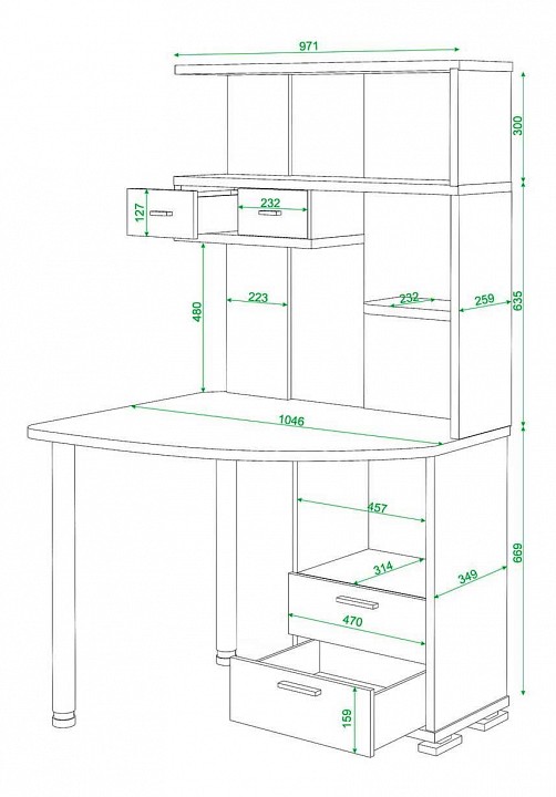 Стол компьютерный Домино СК-20