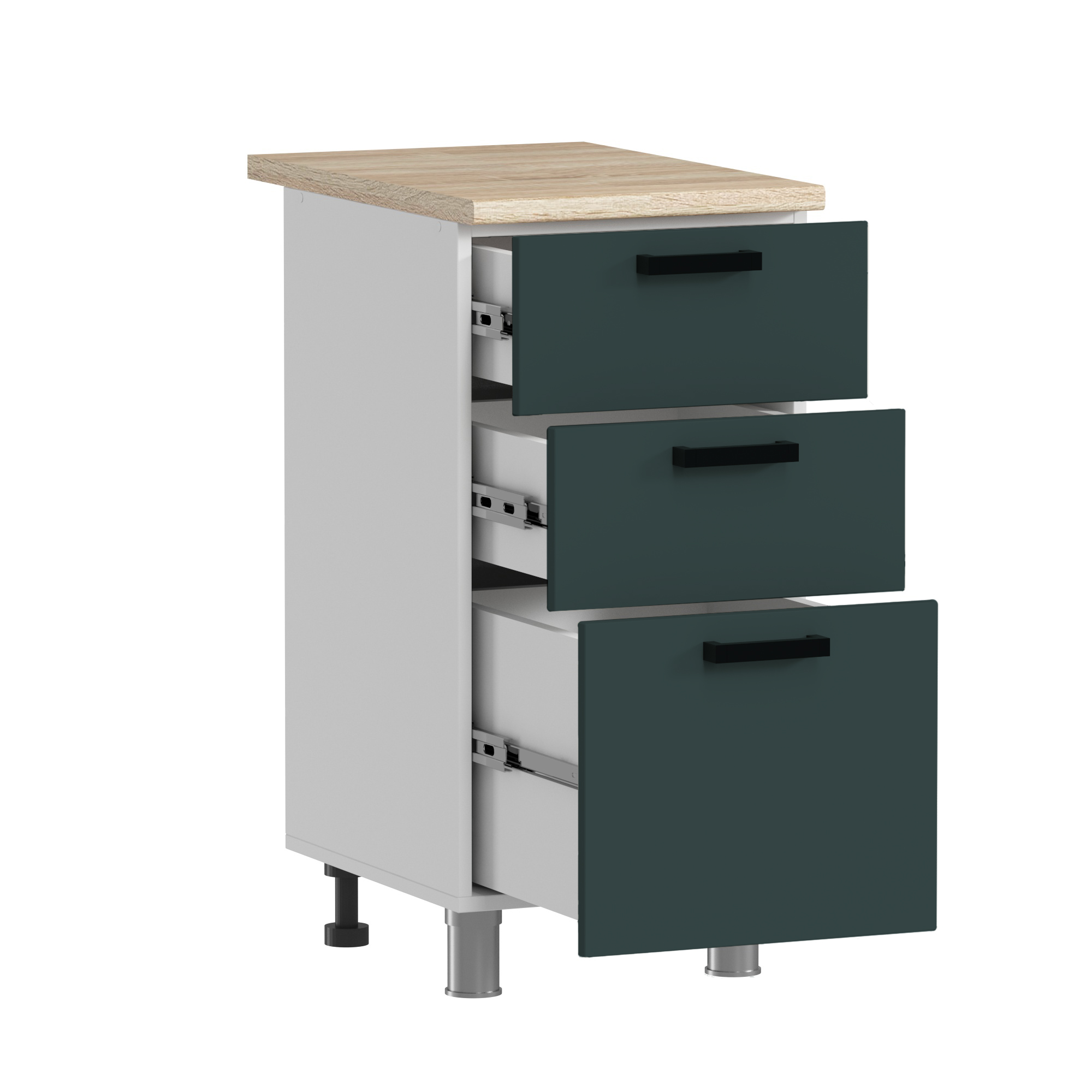 МК Аленушка Н3Я 400 Лаванда Изумруд, скоба черный (без столешницы)