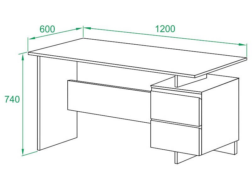 Стол письменный СПм-19