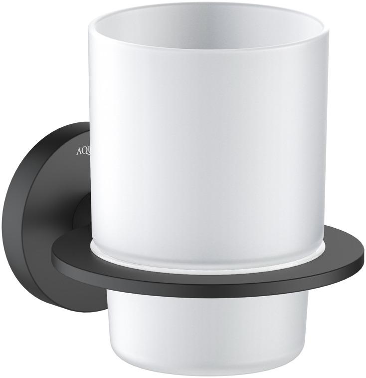 AQ4204MB ОБЕРОН стакан с держателем, матовый черный