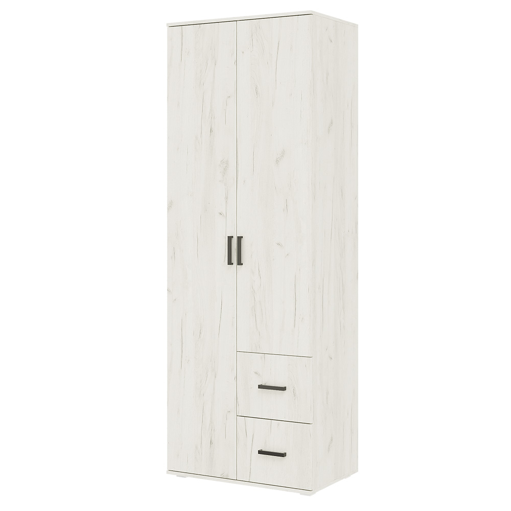 Шкаф двухстворчатый (800), Дуб крафт белый