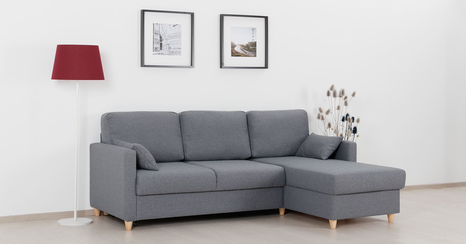 Диван кровать угловой Дилан, Серый