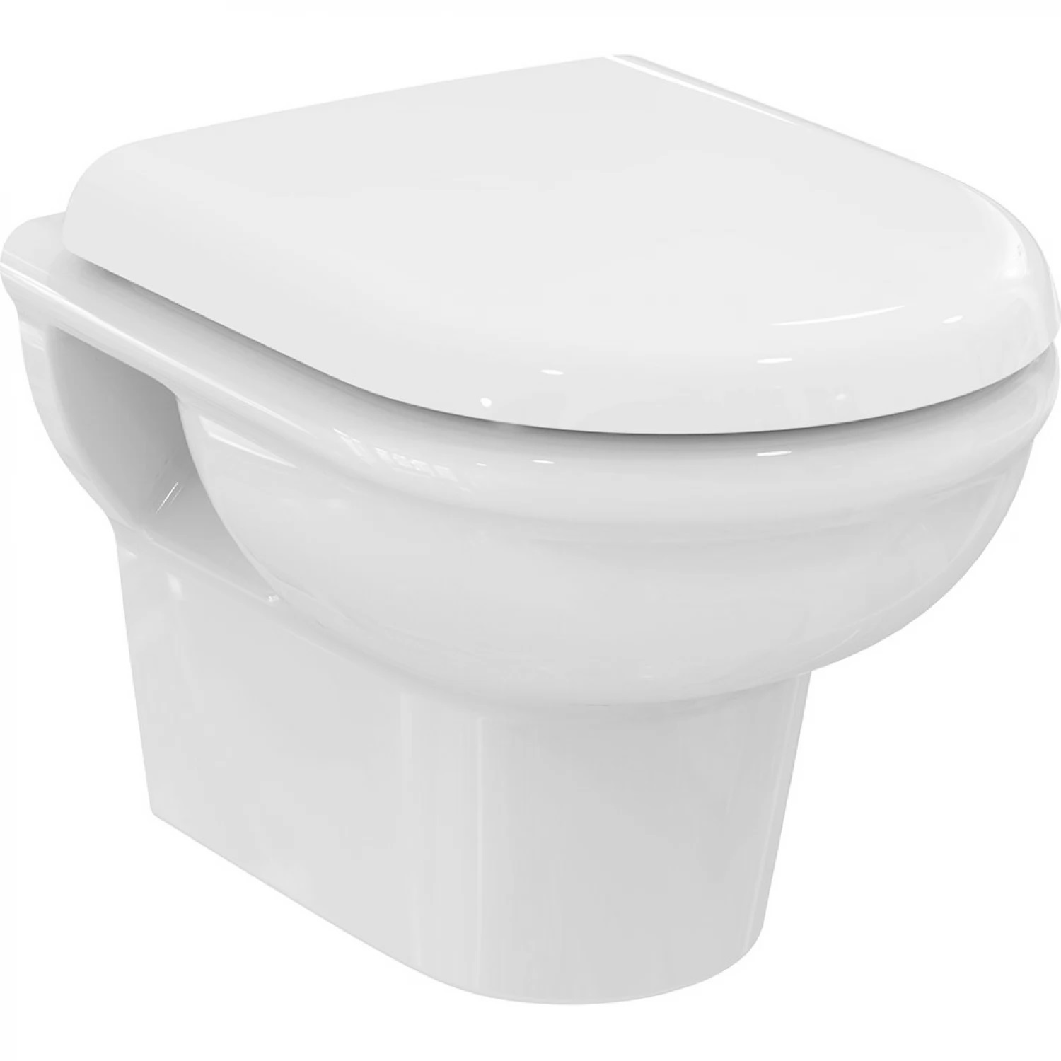 R002601 EXACTO Rimless безободковый подвесной унитаз с сидением и крышкой с функцией плавного закрытия UV09001, дюропласт, с функцией fast fix