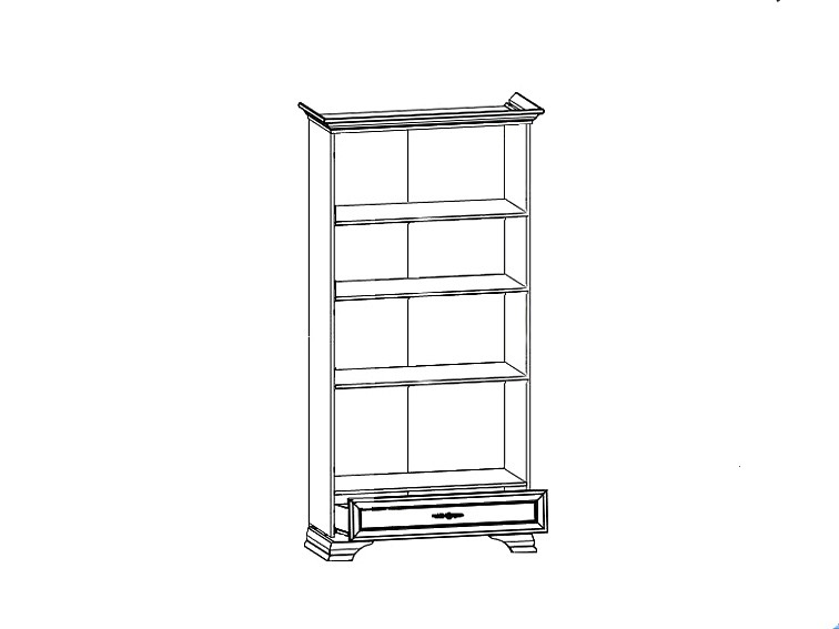 Шкаф-витрина Кентаки S132-REG2W1S