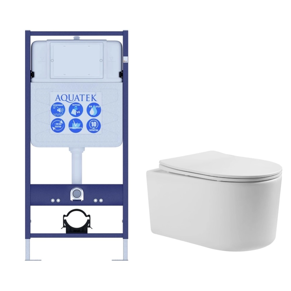 SET AQUATEK МИЯ (рама AQUATEK Standard INS-0000012(без клавиши и крепежа)+унитаз МИЯ AQ2004-00 с тонким сиденьем soft-close SET AQUATEK МИЯ (рама AQUATEK Standard INS-0000012(без клавиши и крепежа)+унитаз МИЯ AQ2004-00 с тонким сиденьем soft-close