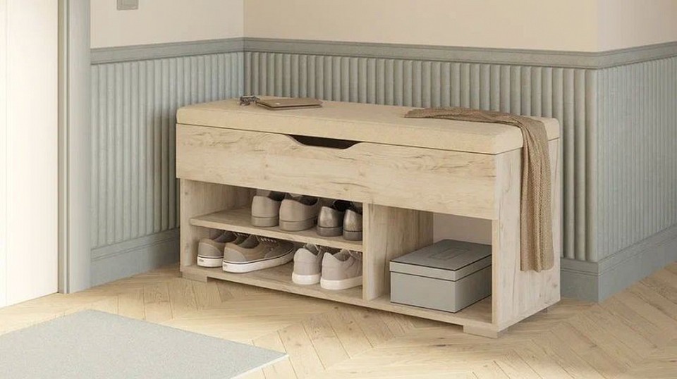 Банкетка-стеллаж для обуви Флок 2-4204