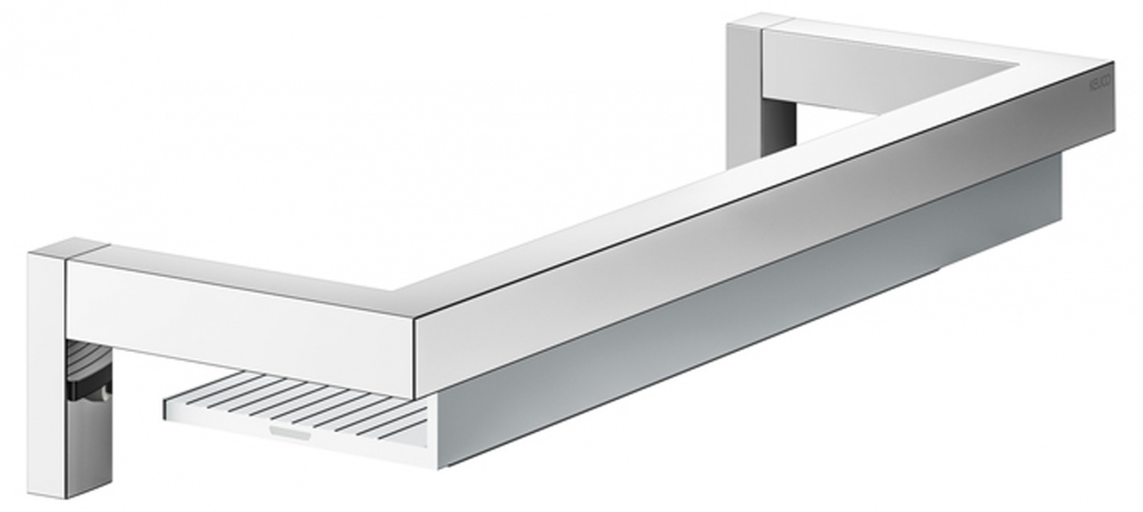 19159010000 EDITION 90 Square Полочка для душа 360 мм, со встроенным стеклоочистителем, хром/алюминий