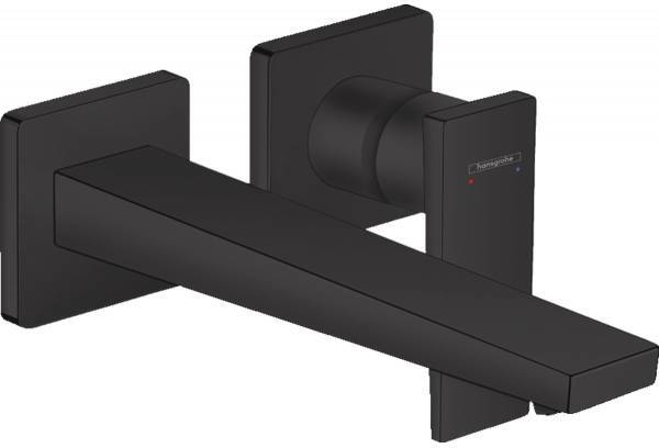 32526670 HG Metropol смеситель для раковины из стены матовый черный