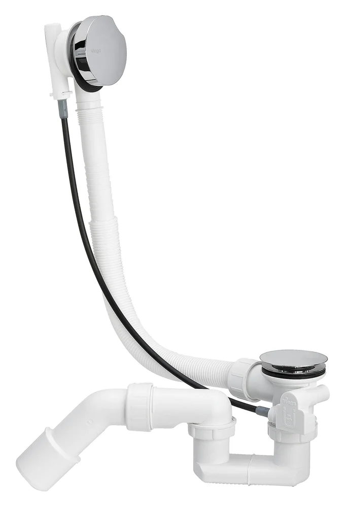 285357 Simplex слив-перелив полуавтомат для стандартных ванн, с сифоном, 40/50 x 540, пластик/хром