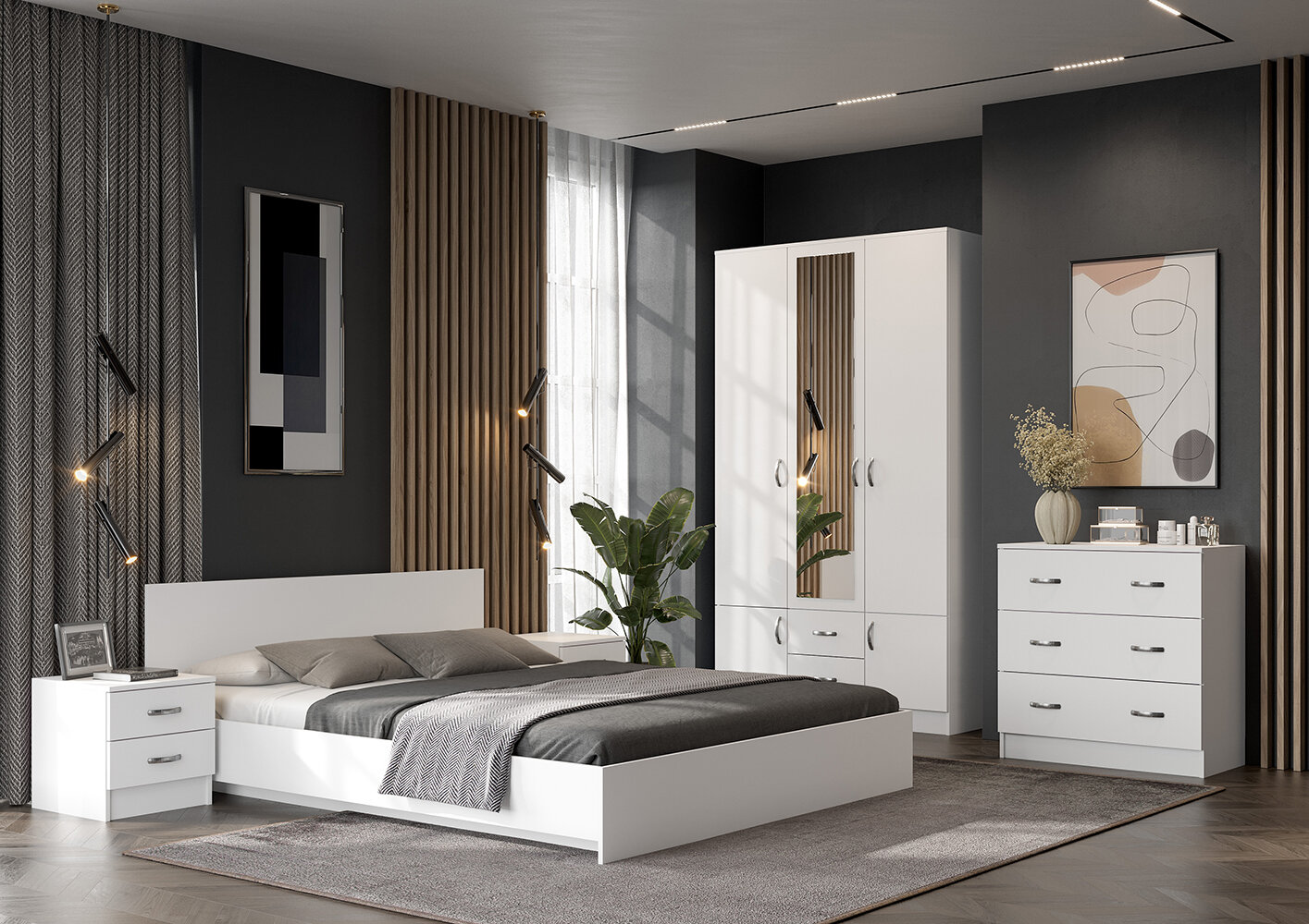 Комод с ящиками Ронда КМ-02, белый