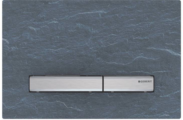 115.788.JM.2 Смывная клавиша Geberit Sigma50 для двойного смыва к 111.300/350/361/362/380/390/796, натуральный сланец Mustang/металлический хромирован