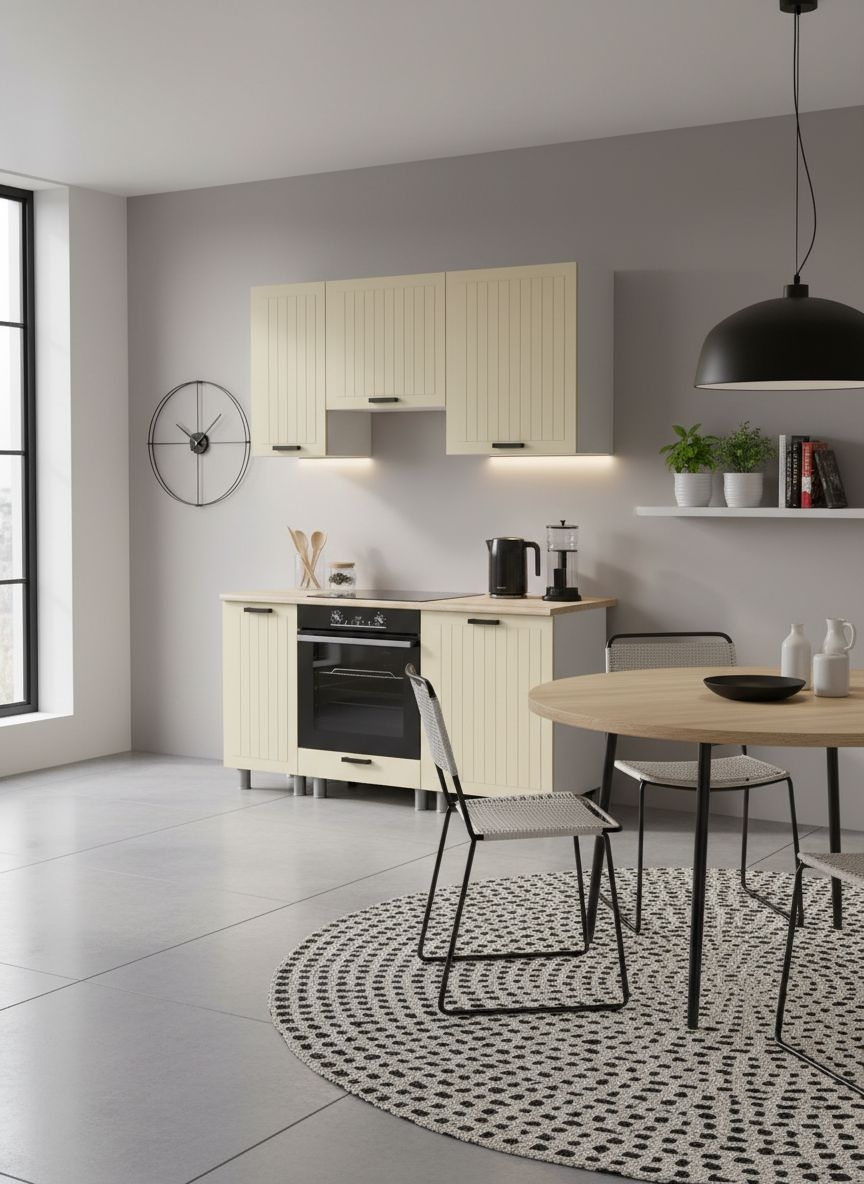 МК Аленушка 1,6м в.5 Орхидея Крем,скоба черный,сонома