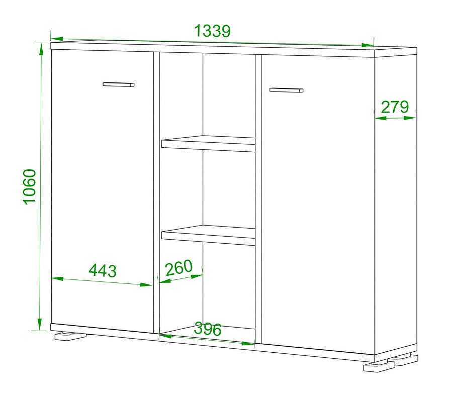 Тумба комбинированная Домино ПУ-60-3