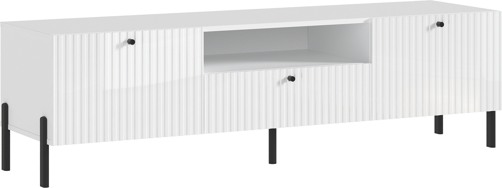 Тумба ТВ Оливия (малая) (металл), Белый, Белый Глянец