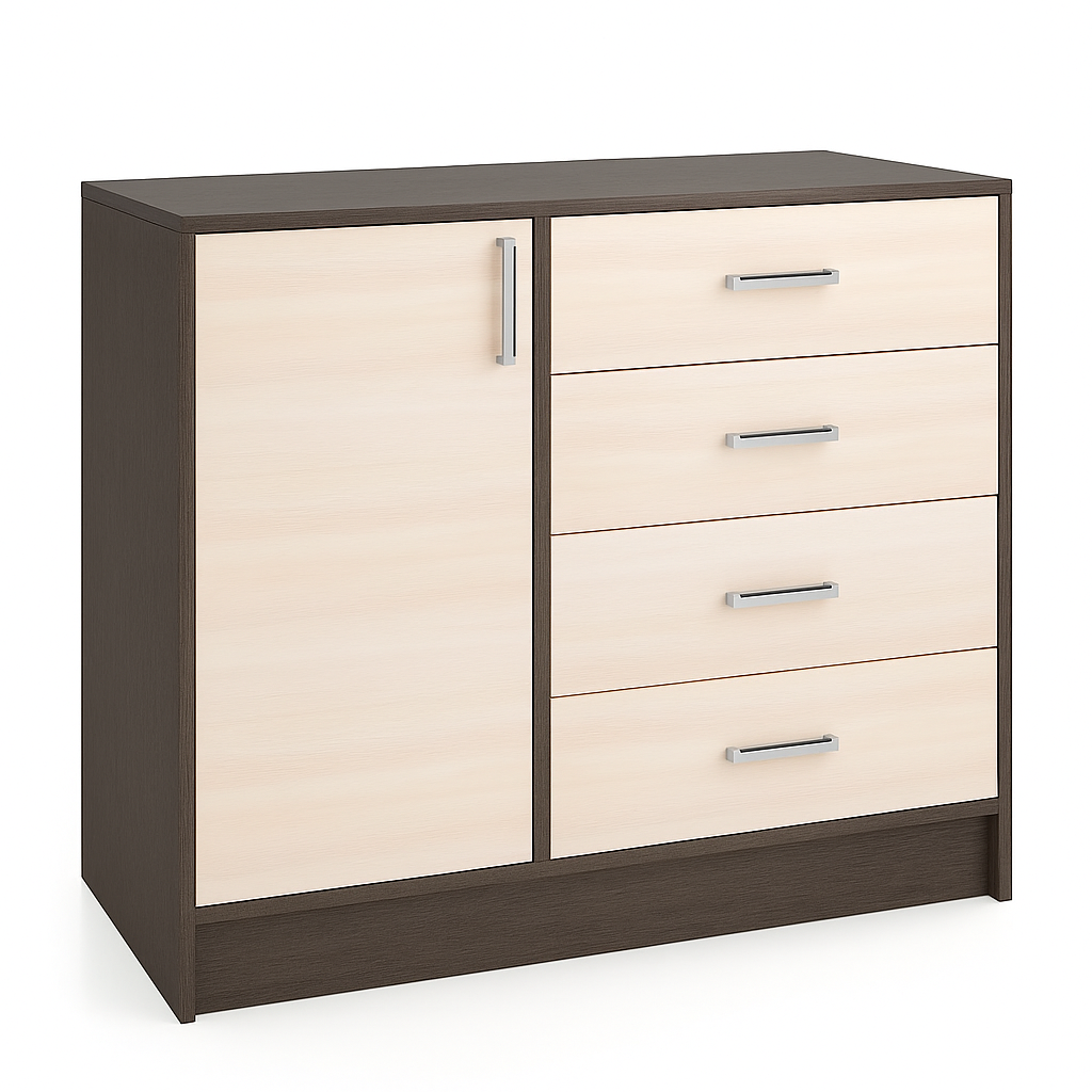 Комод большой Катрин 6, венге/дуб молочный