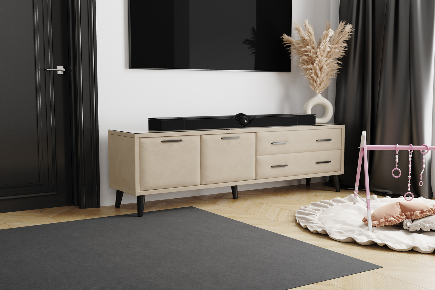 Тумба ТВ Виго 1,6, Бежевый