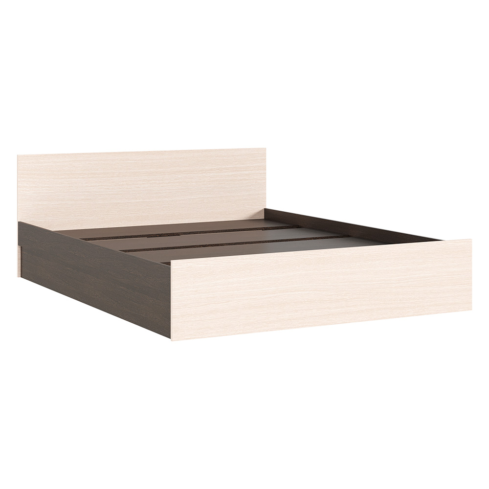 Кровать Бася 1,6м, Дуб беленый, Венге